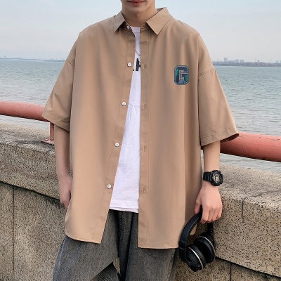 夏季薄款2023新款男士衬衣日常通勤男装商务休闲百搭短袖衬衫